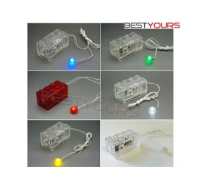 라이트브릭 레고 LED 라이트업 스터드 1x1 라운드플레이트 호환